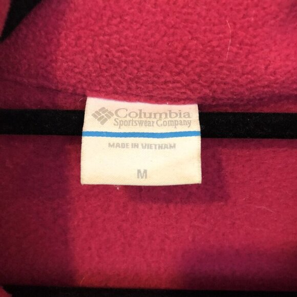 Columbia Womens Pink Full-Zip Fleece Jacket Size M Sweater Warm - Picture 3 of 8